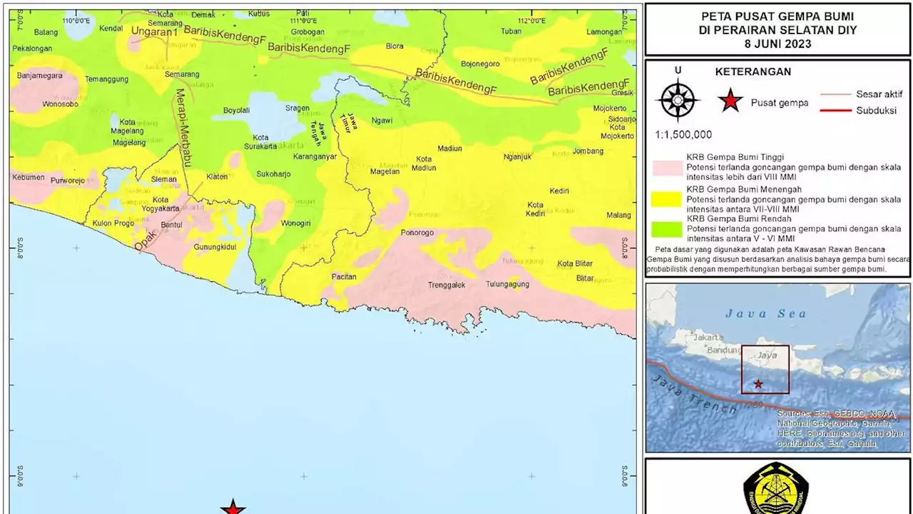 Gempa Magnitudo 6 Guncang Yogyakarta Kamis 8 Juni 2023, Tak Ada Laporan Korban Jiwa