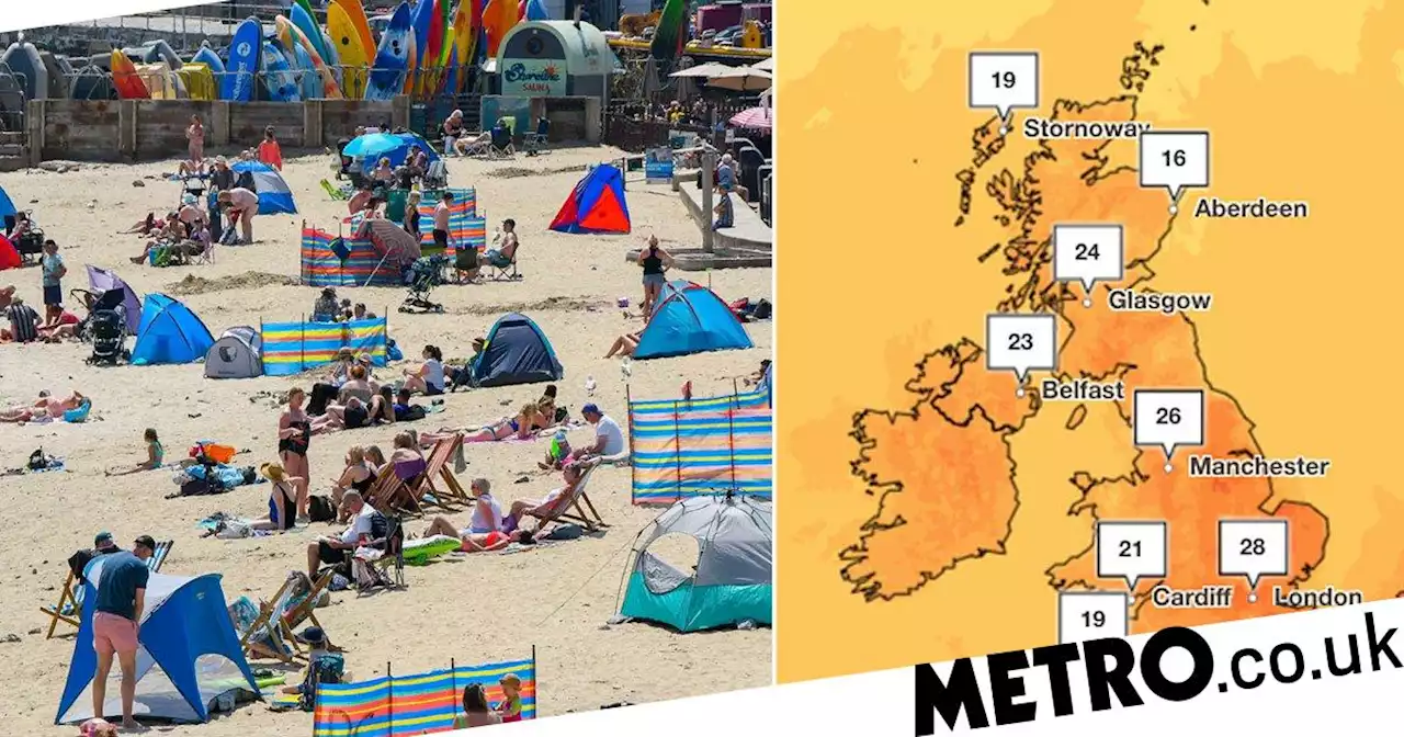 UK heat alerts upgraded with temperatures set to reach 30°C this weekend