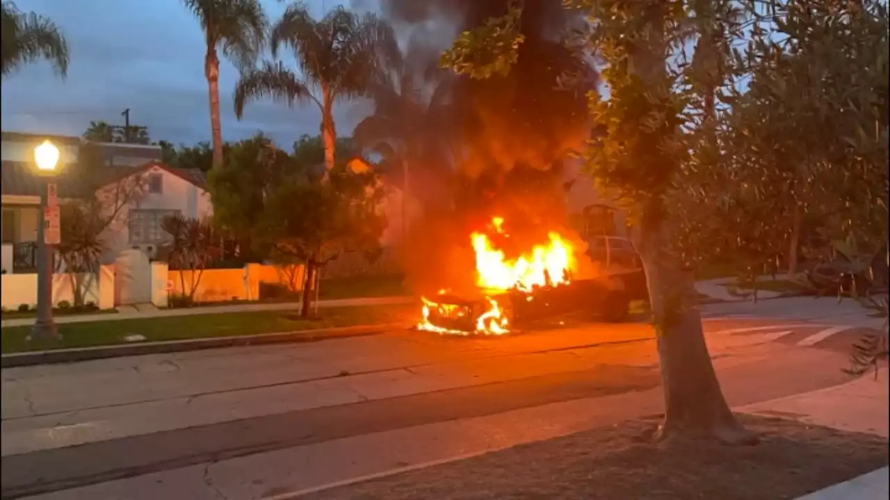 Video shows classic pickup go up in flames in what appears to be latest arson fire in LA's Fairfax Area