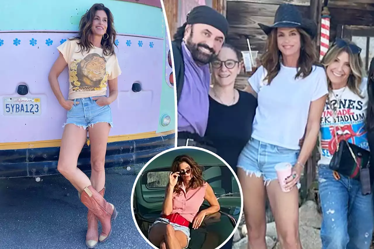 Cindy Crawford channels Daisy Duke in itty-bitty cutoffs for desert shoot