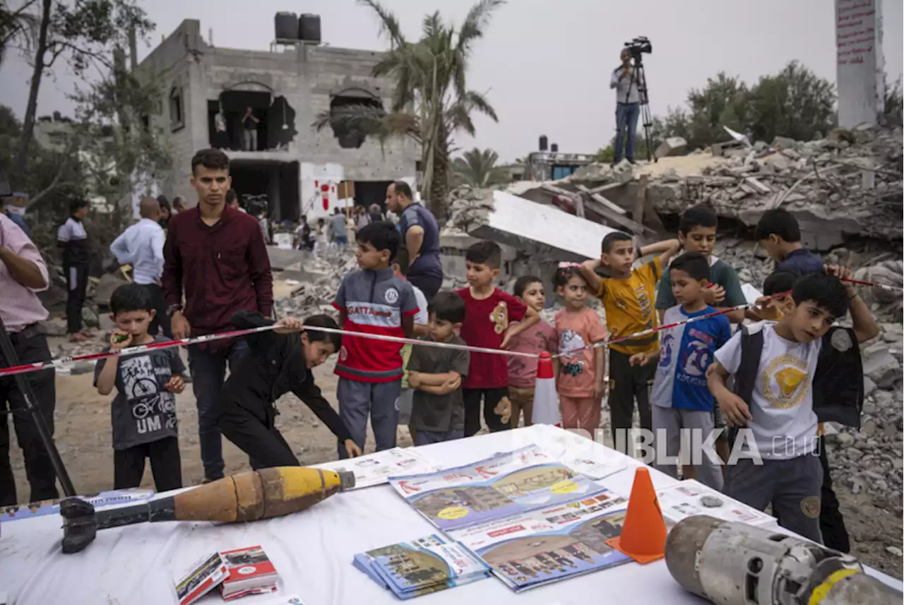 Rudal hingga Mortir Dijadikan Pameran di Jalur Gaza |Republika Online