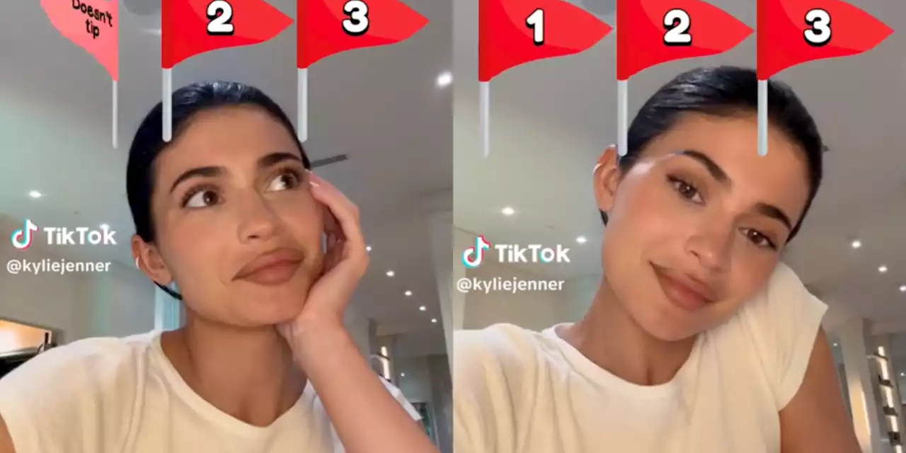 Kylie Jenner Just Did the Red Flag Filter on TikTok Literally 5 Times in a Row