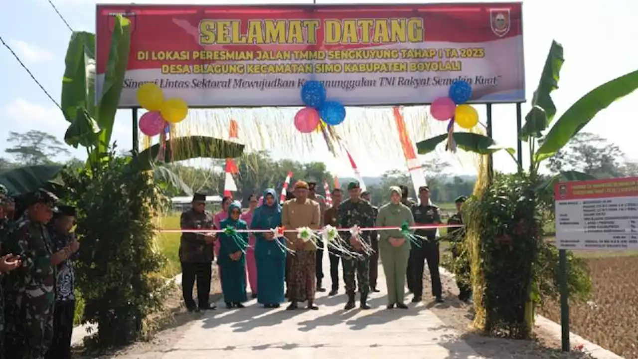 Alhamdulilah! 3 Desa di Simo Boyolali Kini Terhubung Jalan Mulus Berkat TMMD