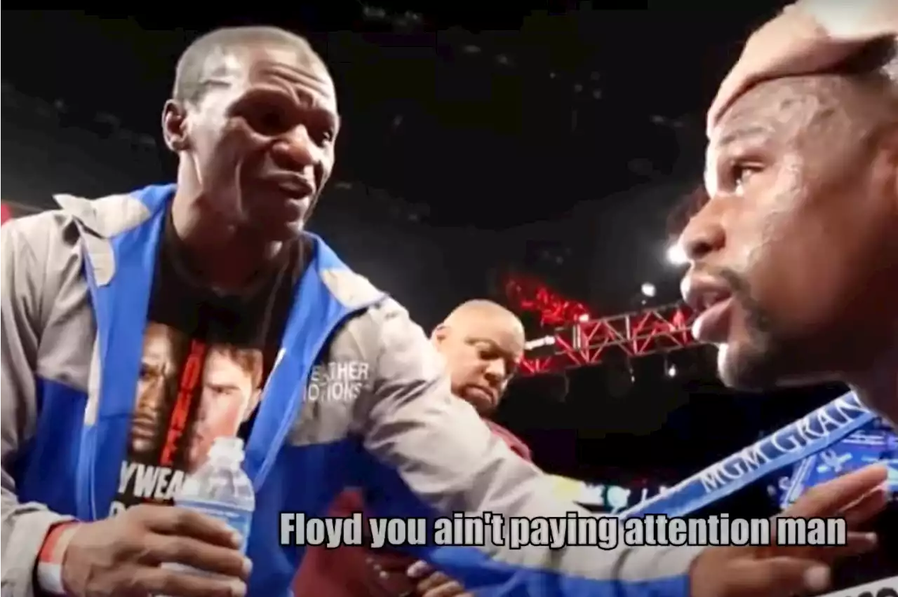 Funny corner moment saw Floyd Mayweather Jr get told off by dad for not paying attention