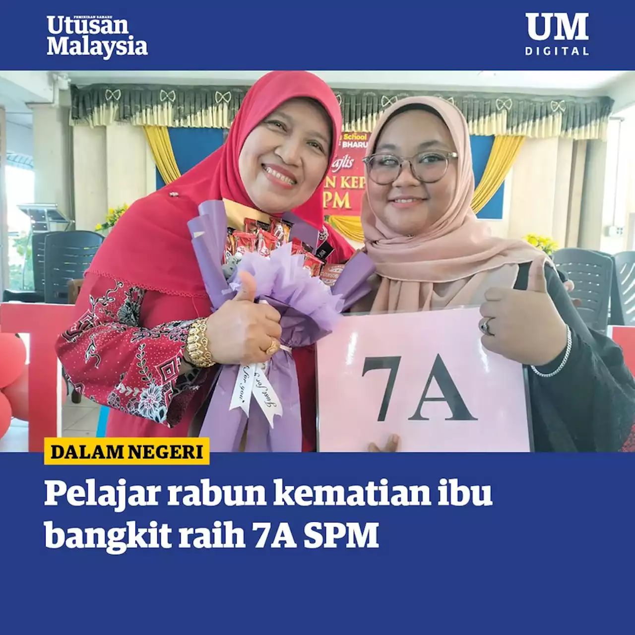 Pelajar rabun kematian ibu bangkit raih 7A SPM