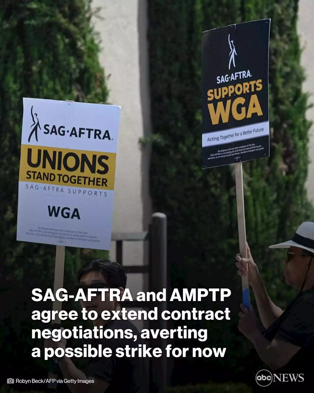 Hollywood actors’ unions extends contract negotiations