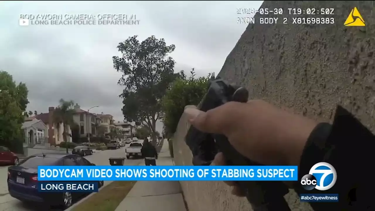 Body camera video shows Long Beach police shooting man suspected of attacking several people