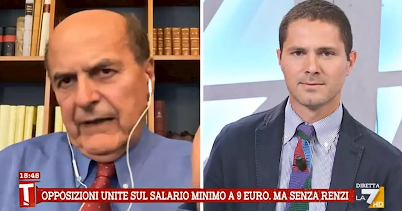 Salario minimo, Bersani: 'Opposizioni unite tranne Renzi? Di lui non mi interessa nulla, bisogna parlare alla società'. Su La7 - Il Fatto Quotidiano