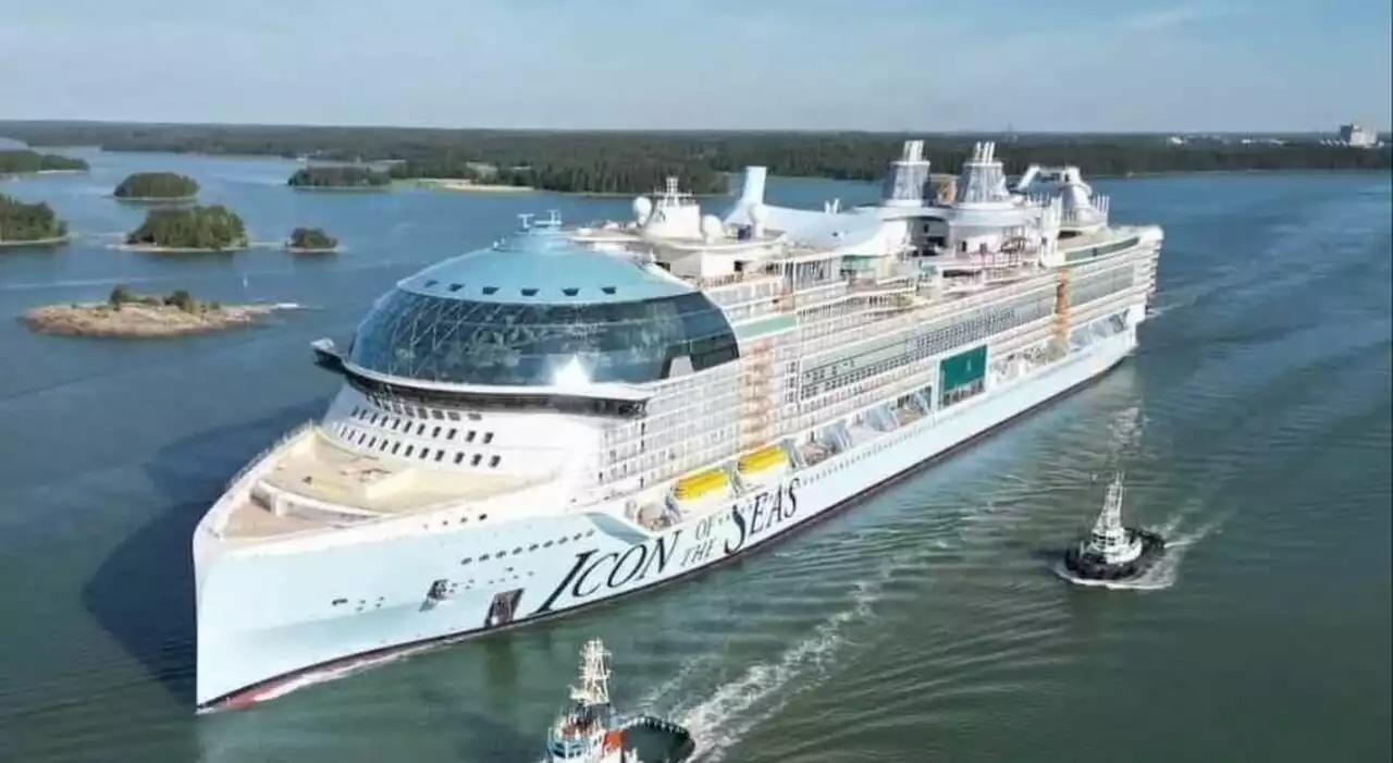 Icon of the Seas, varato il transatlantico più grande del mondo: è cinque volte il Titanic