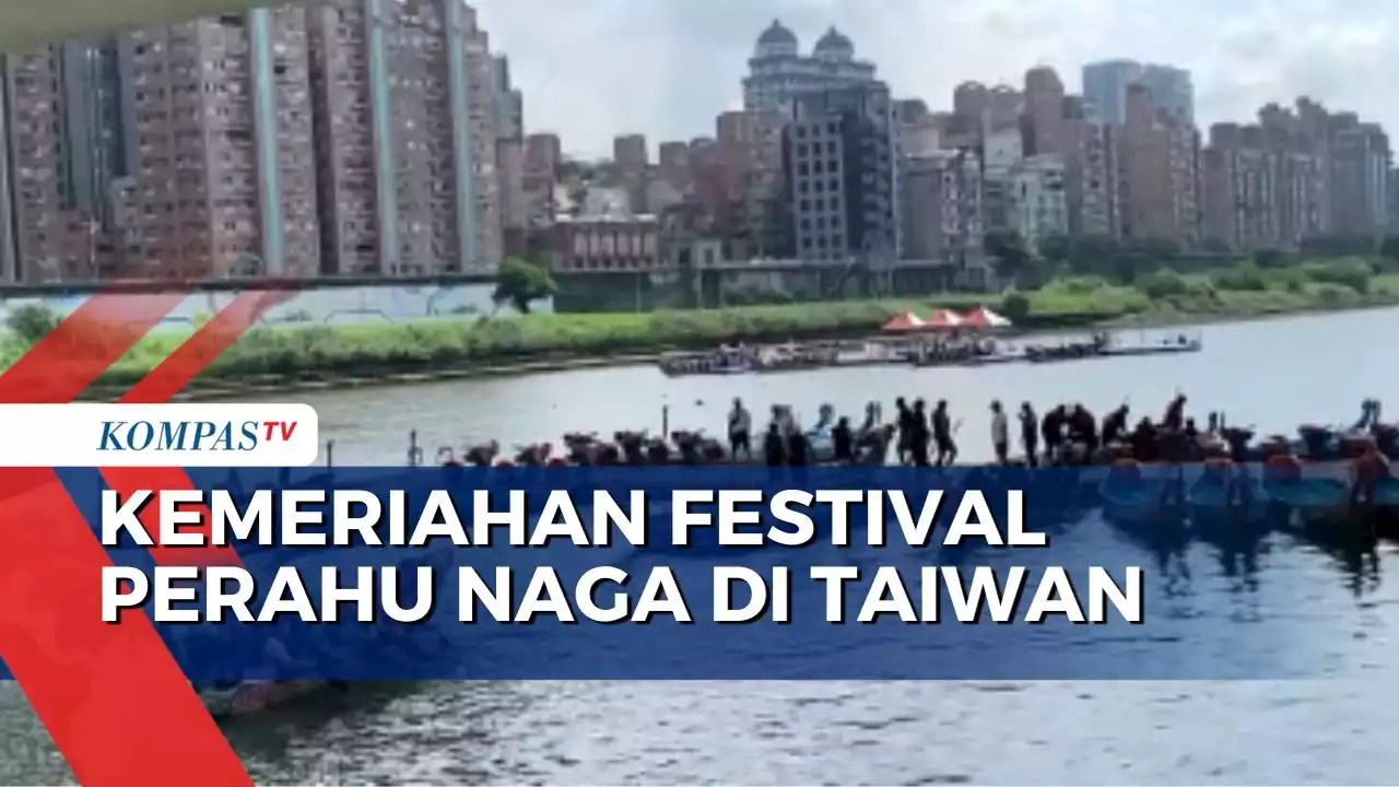 Berlangsung Meriah, 200 Tim Berlomba dalam Festival Perahu Naga di Taiwan