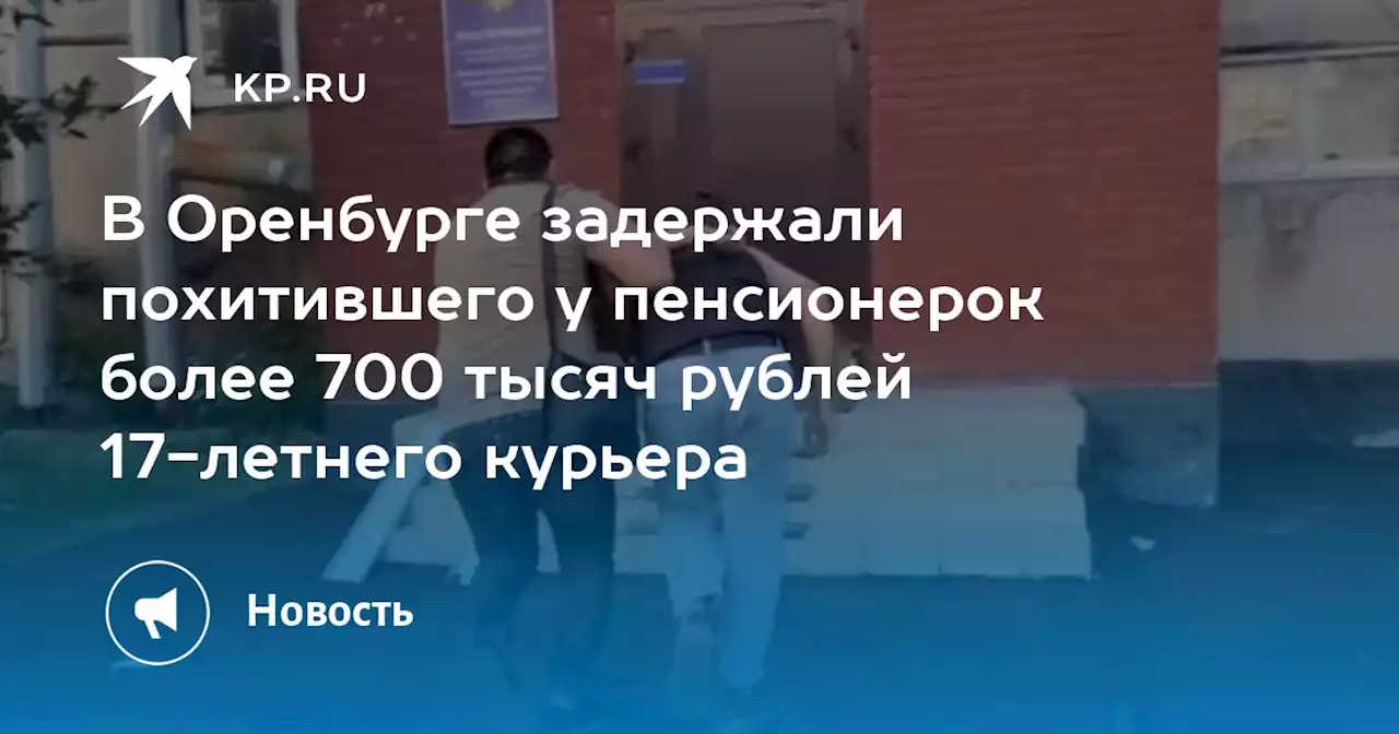 В Оренбурге задержали похитившего у пенсионерок более 700 тысяч рублей 17-летнего курьера