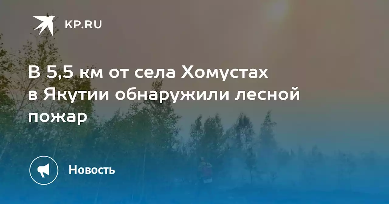 В 5,5 км от села Хомустах в Якутии обнаружили лесной пожар