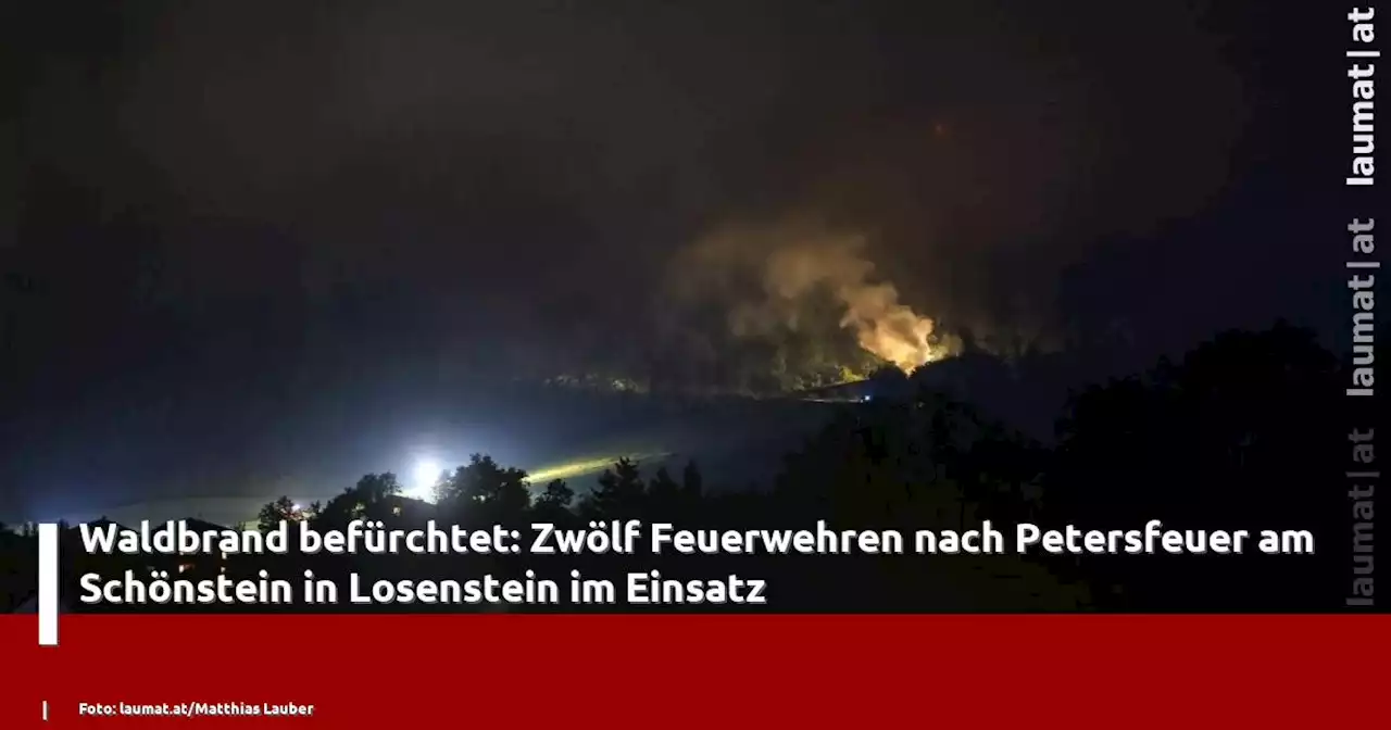 Waldbrand befürchtet: Zwölf Feuerwehren nach Petersfeuer am Schönstein in Losenstein im Einsatz | laumat|at