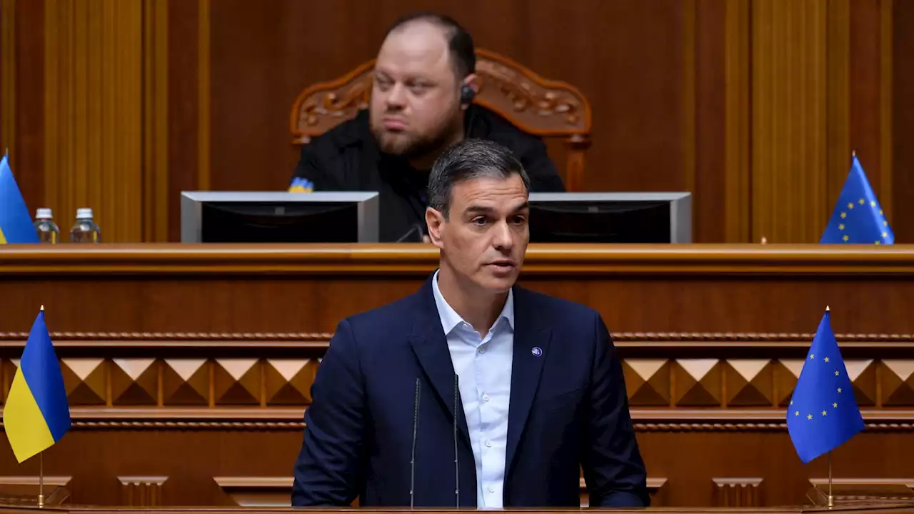 Sánchez promete apoyar a Ucrania 'el tiempo que haga falta' ante el Parlamento en Kiev