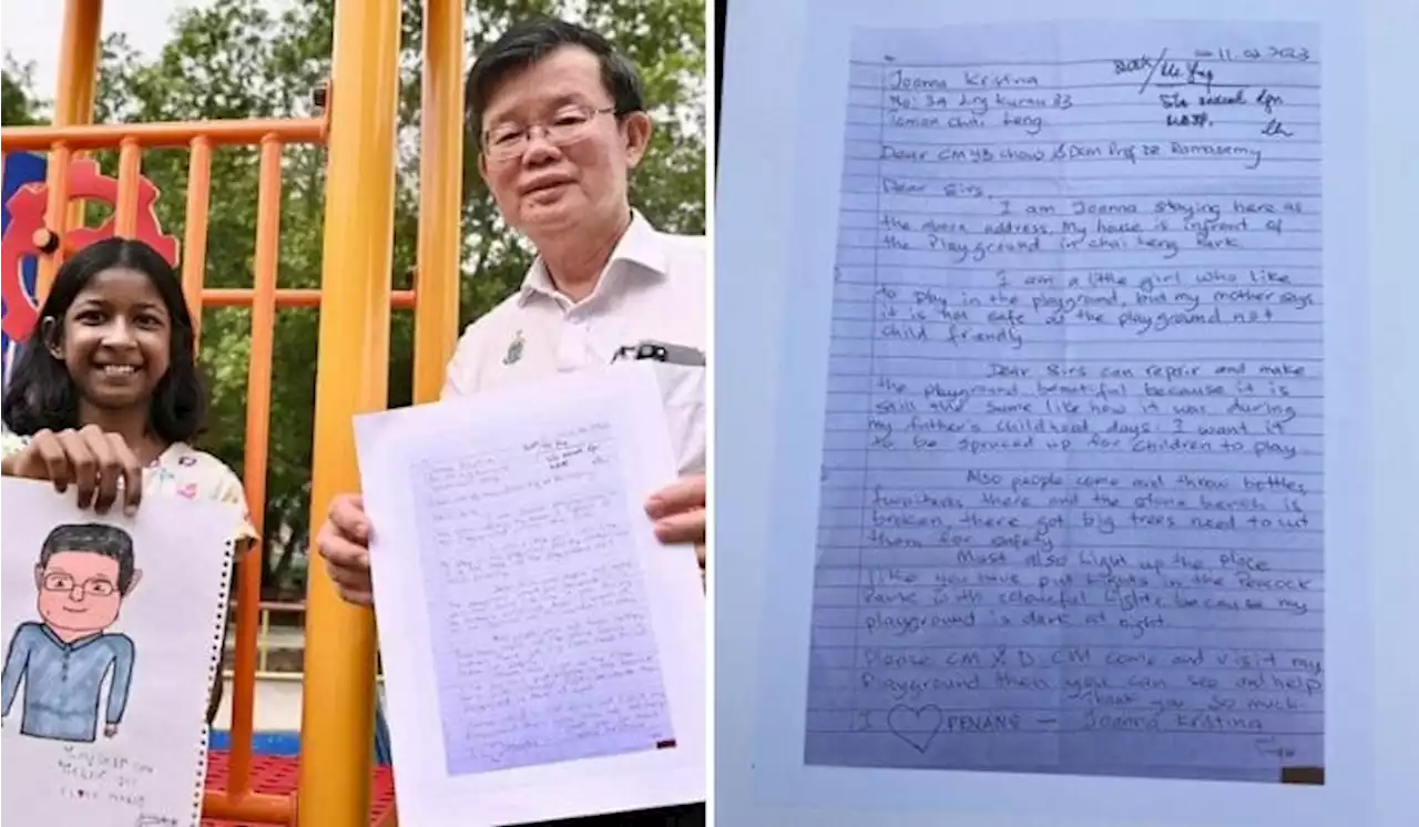 10YO Girl’s Letter To Penang CM Asking For Playground Repairs Was Granted | TRP