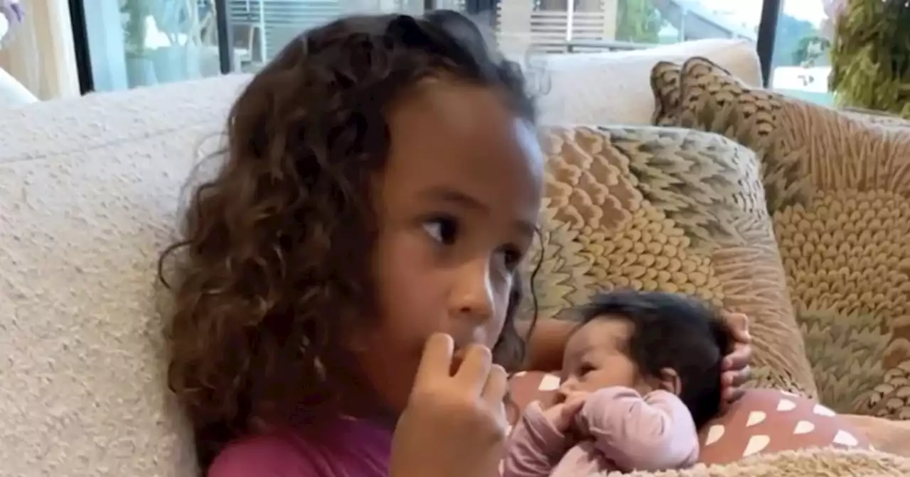 Chrissy Teigen's daughter Luna adorably cuddles with baby Wren in new video