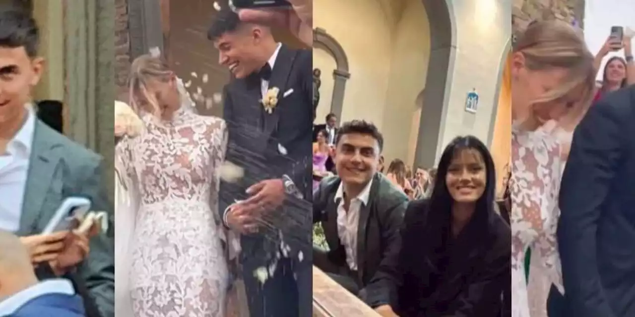 Dybala e Oriana al matrimonio di Correa e Chiara Casiraghi