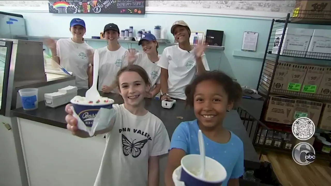 Fifteen teens come together to run Narberth Scoops ice cream summer popup shop