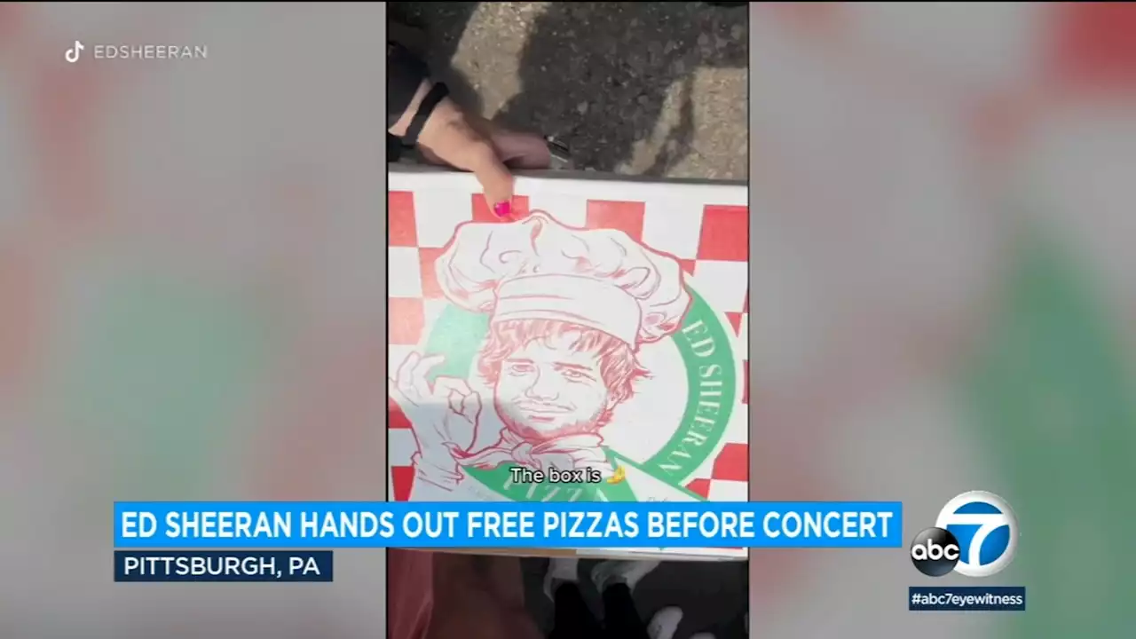 Ed Sheeran surprises fans with pizza in specially-made boxes with tickets to sold out show inside