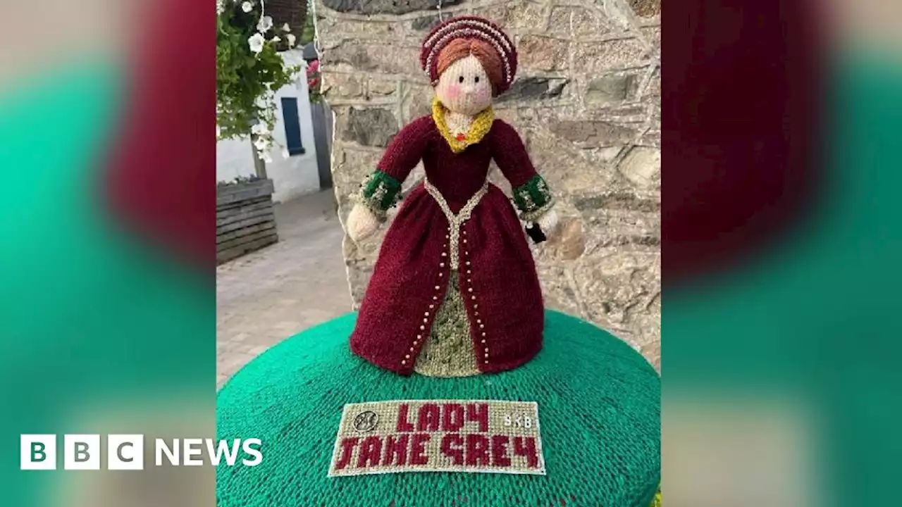 Knitted tribute to Lady Jane Grey at Leicestershire birthplace