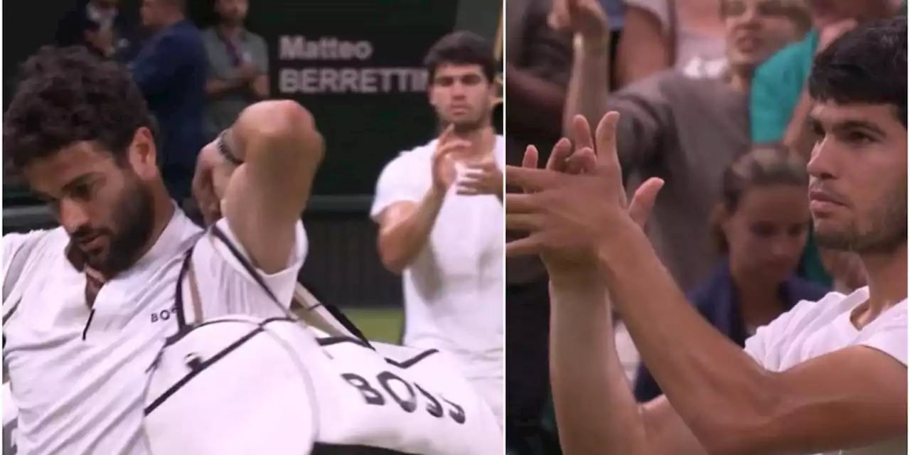 Alcaraz e il bel gesto dopo la vittoria con Berrettini a Wimbledon: il pubblico lo applaude