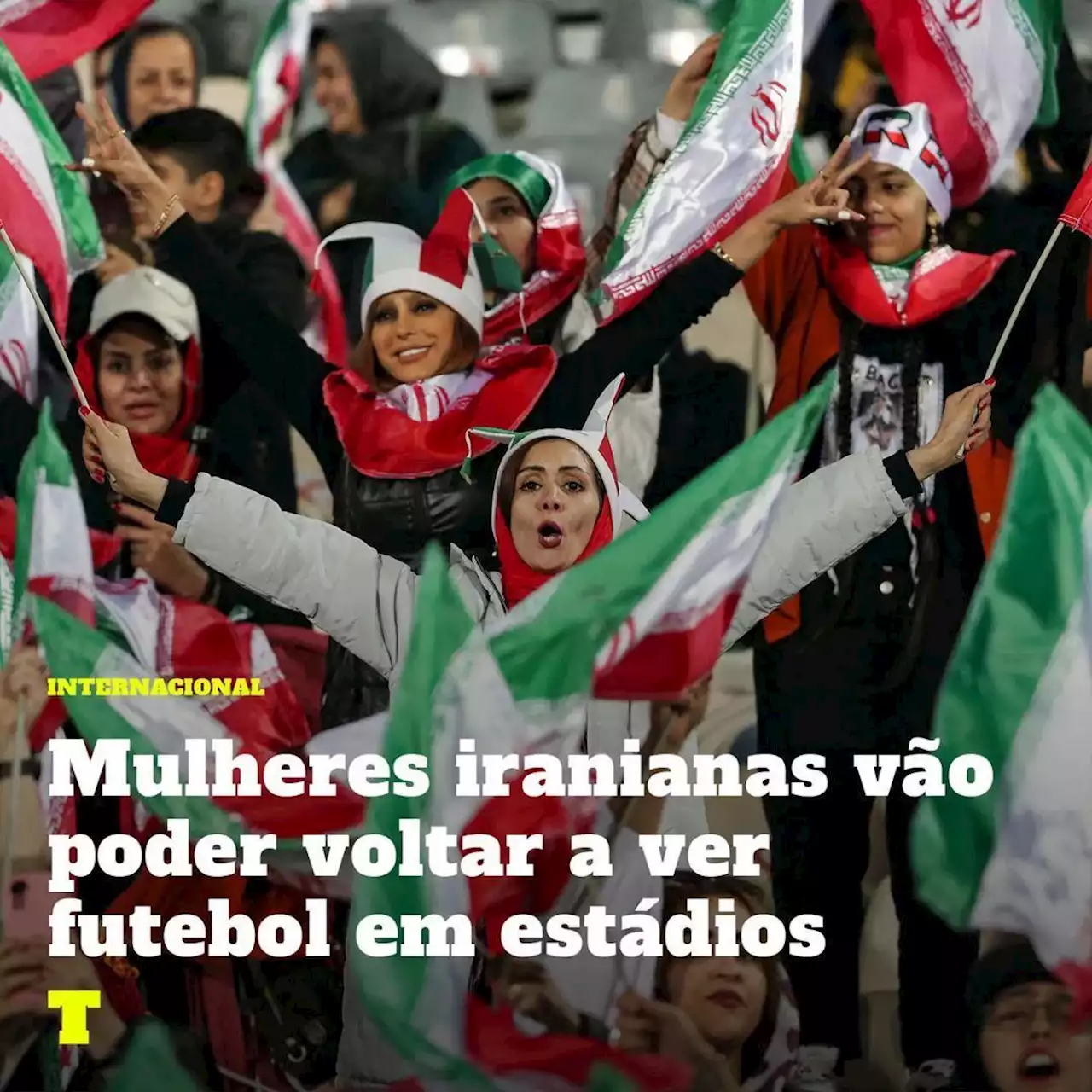 Mulheres iranianas vão voltar a ver futebol local em estádios