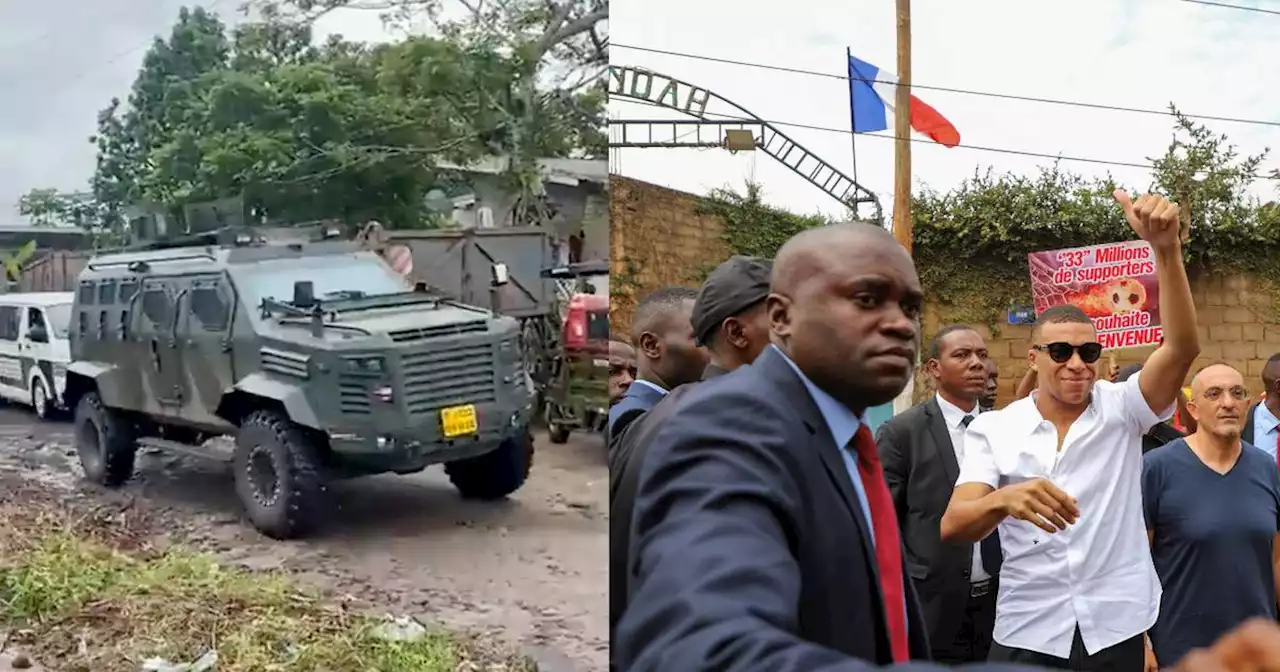 Mbappé es escoltado con fuerte operativo de seguridad en su visita a Camerún, país de su padre | VIDEO