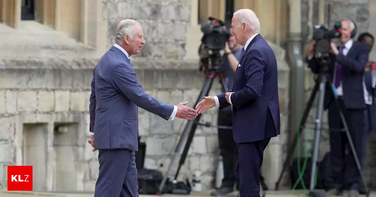 Präsident bei König: Joe Biden auf Schloss Windsor von King Charles empfangen