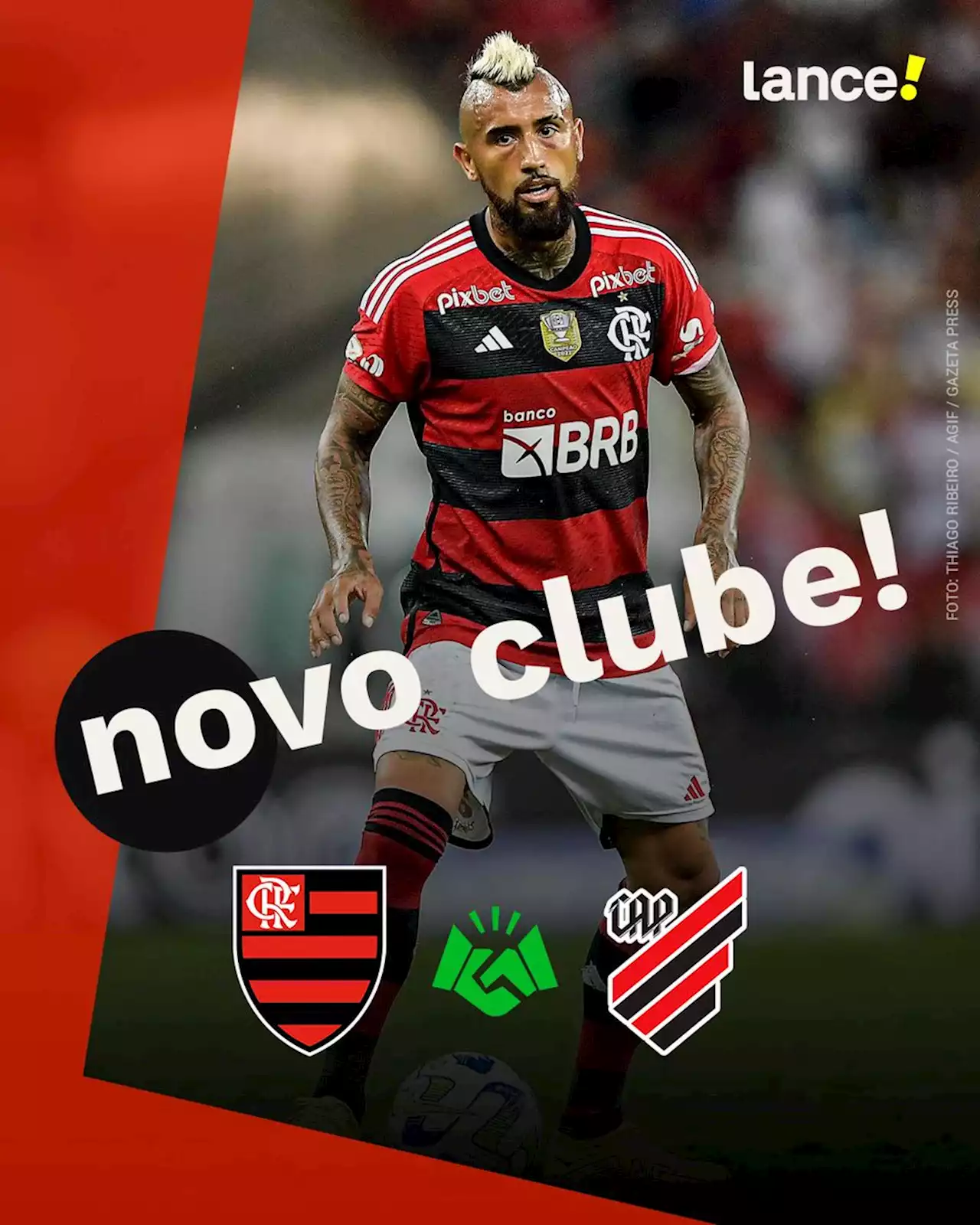 Vidal 'escolhe' o Athletico e busca rescisão com o Flamengo para desembarcar em Curitiba