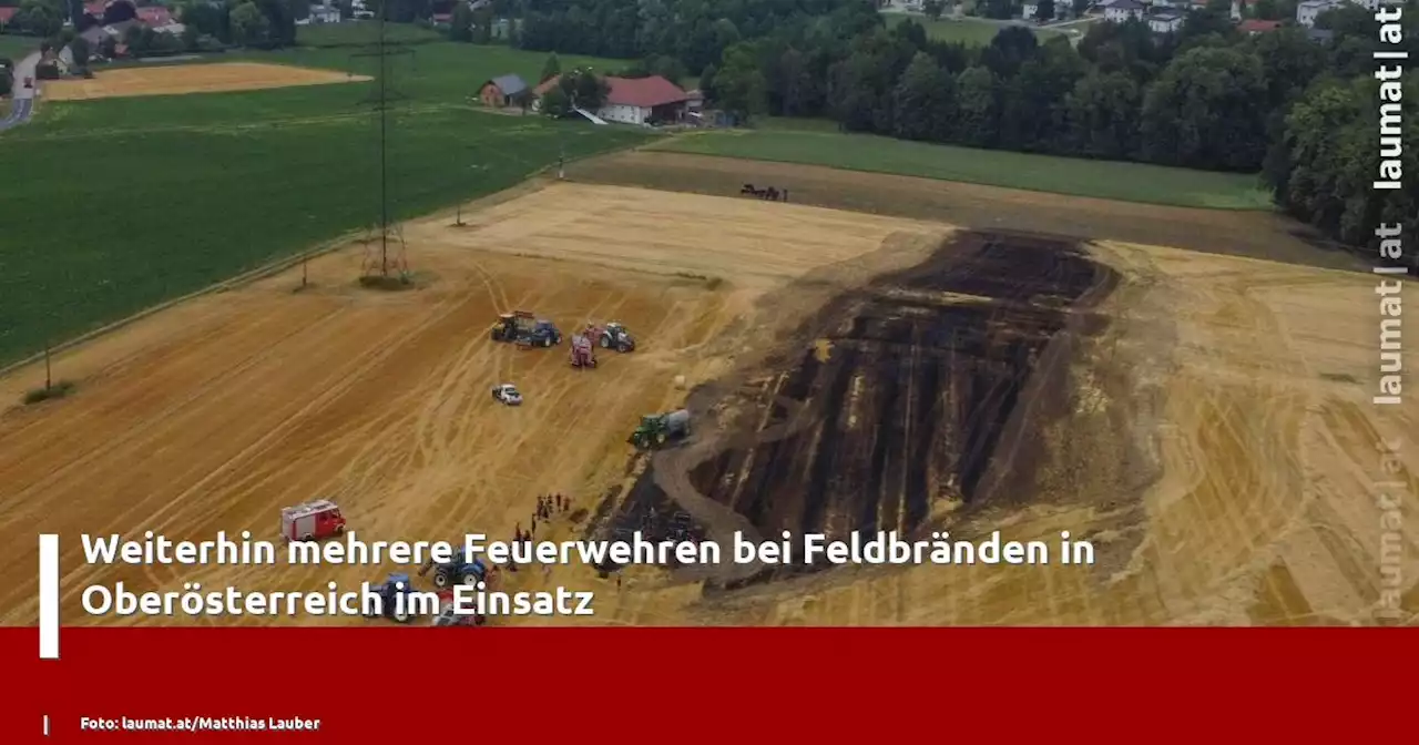 Weiterhin mehrere Feuerwehren bei Feldbränden in Oberösterreich im Einsatz | laumat|at