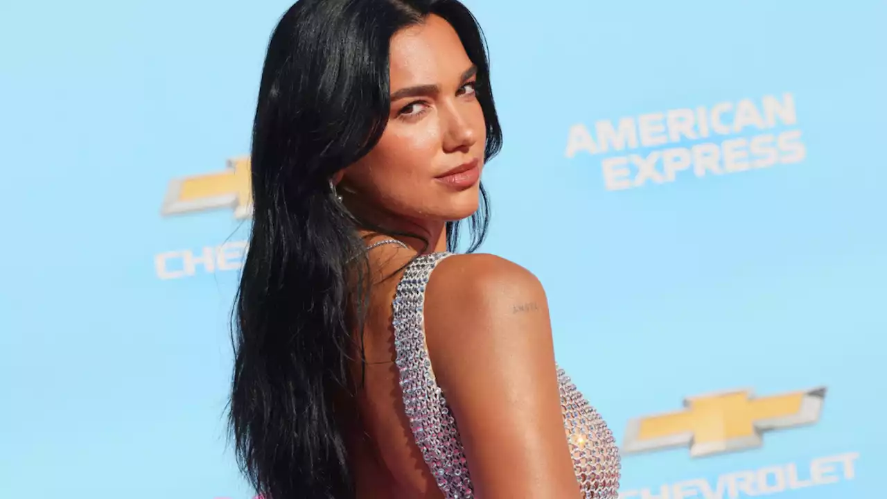 Dua Lipa Freed the Nipple in a See-Through Chainmail Dress for the 'Barbie' Premiere