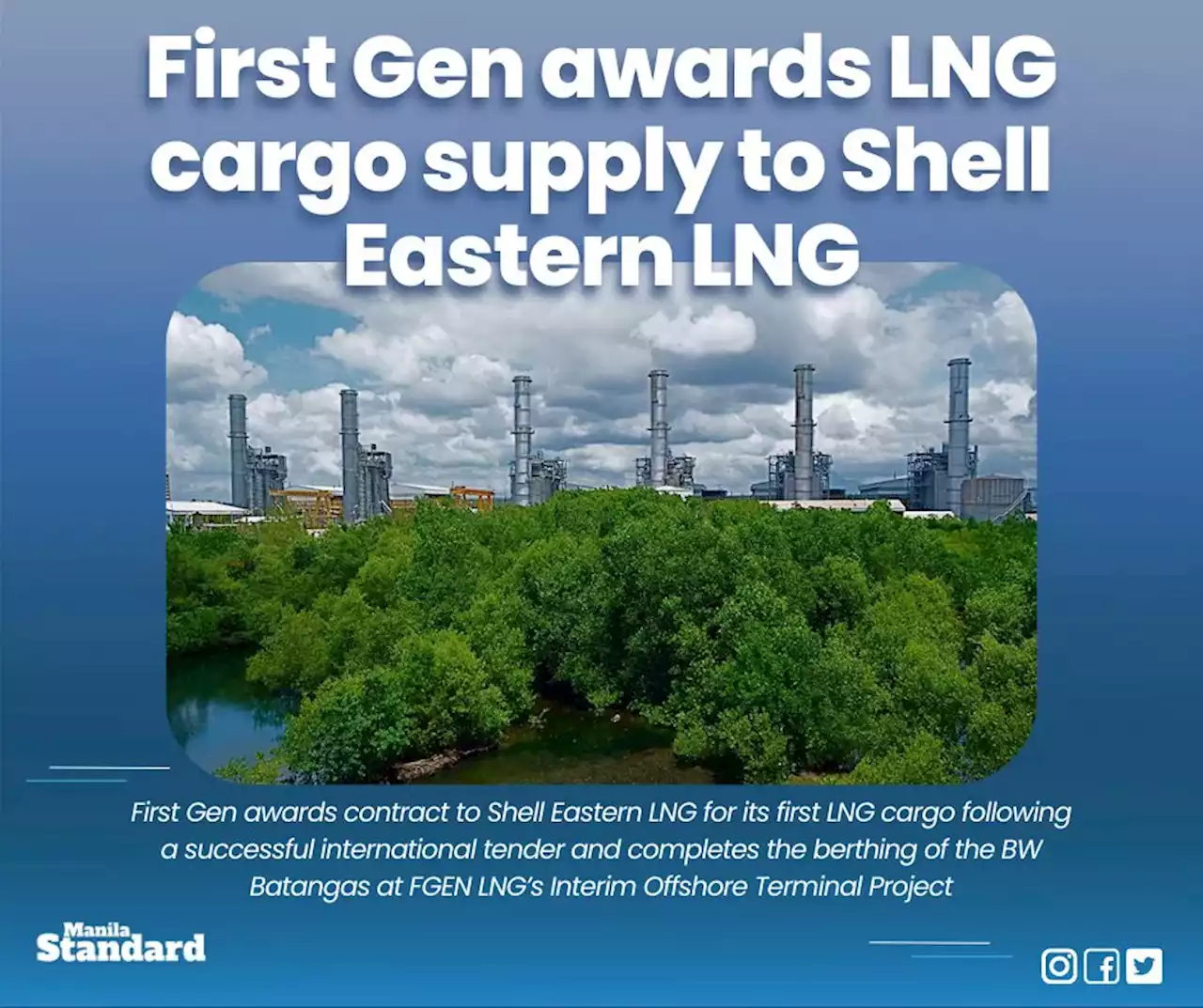 First Gen awards LNG cargo supply to Shell Eastern LNG