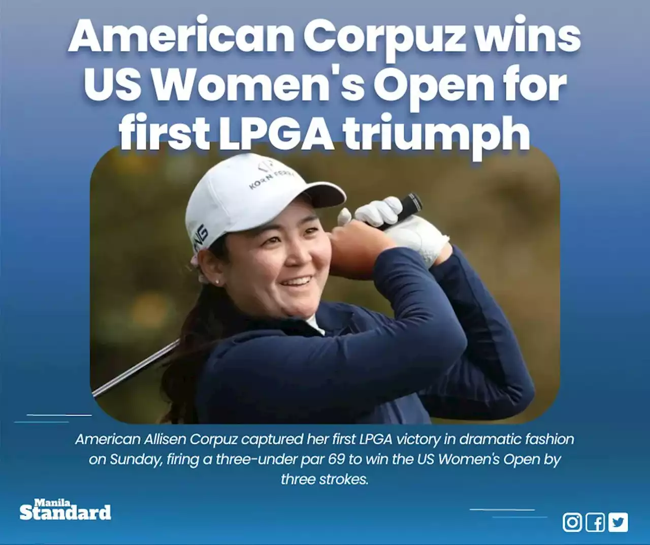 American Corpuz wins US Women’s Open for first LPGA triumph