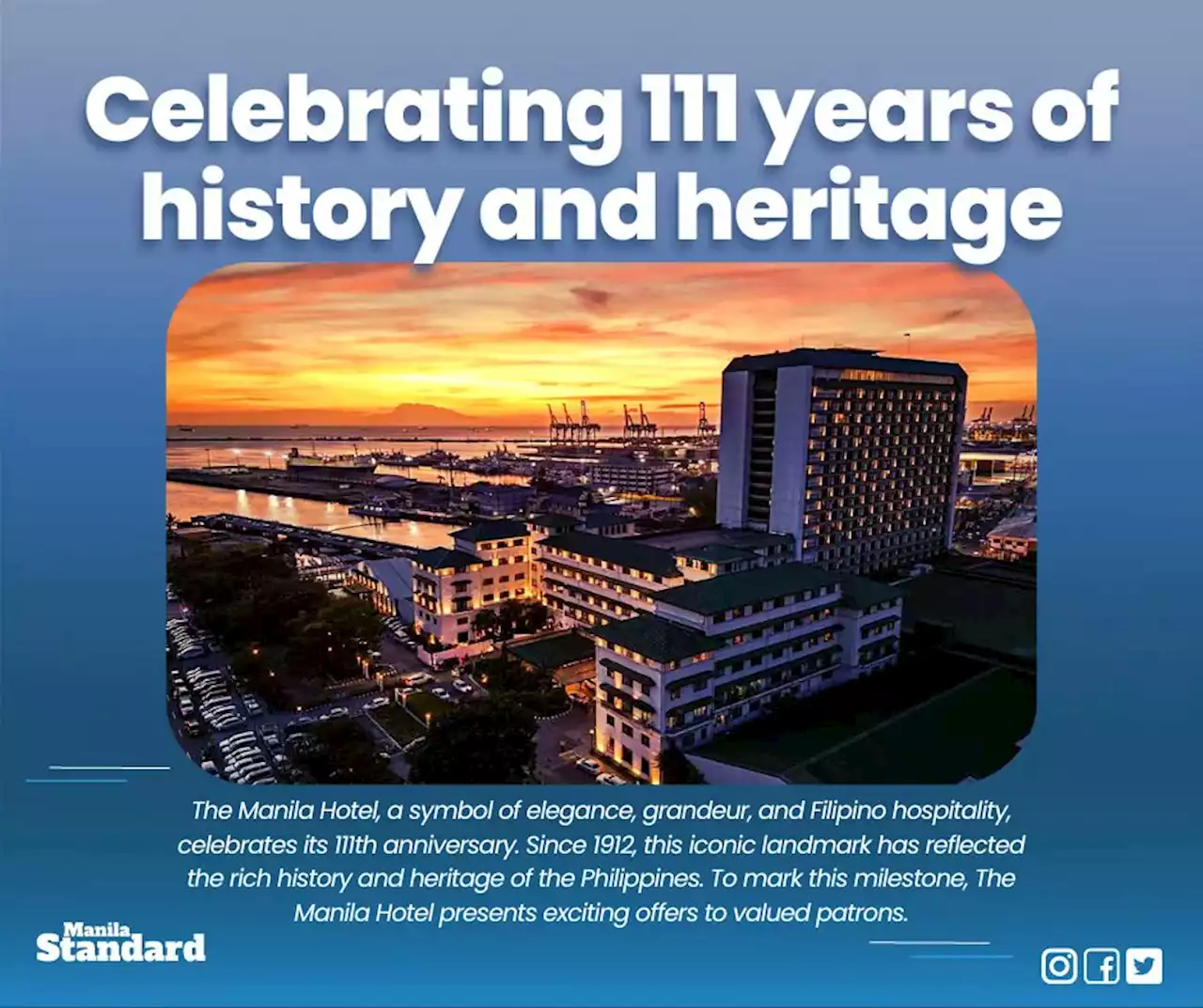 Celebrating 111 years of history and heritage