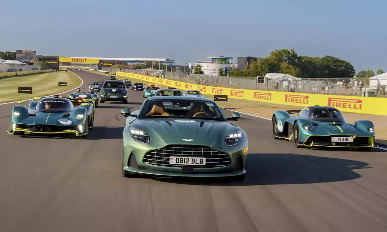 Watch 110 Aston Martins descend on Silverstone Circuit