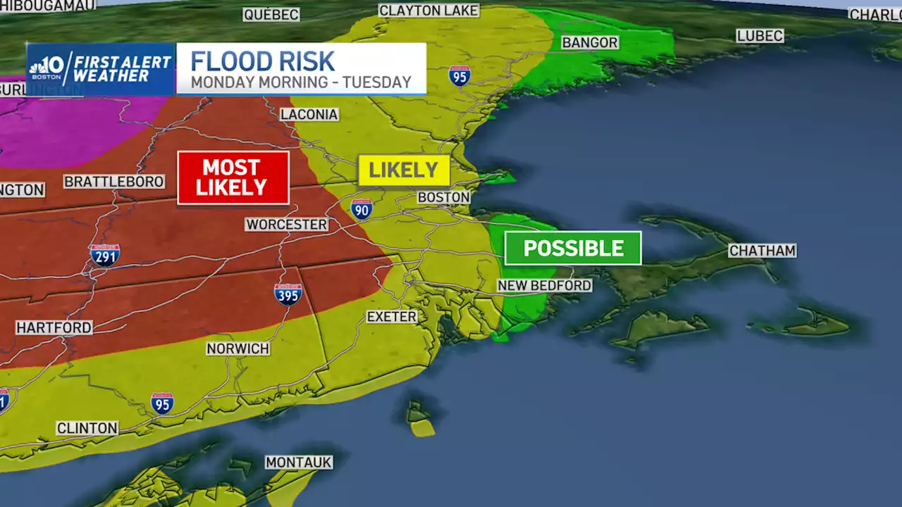 FIRST ALERT: Monday brings heavy rain and severe flood threat to New England