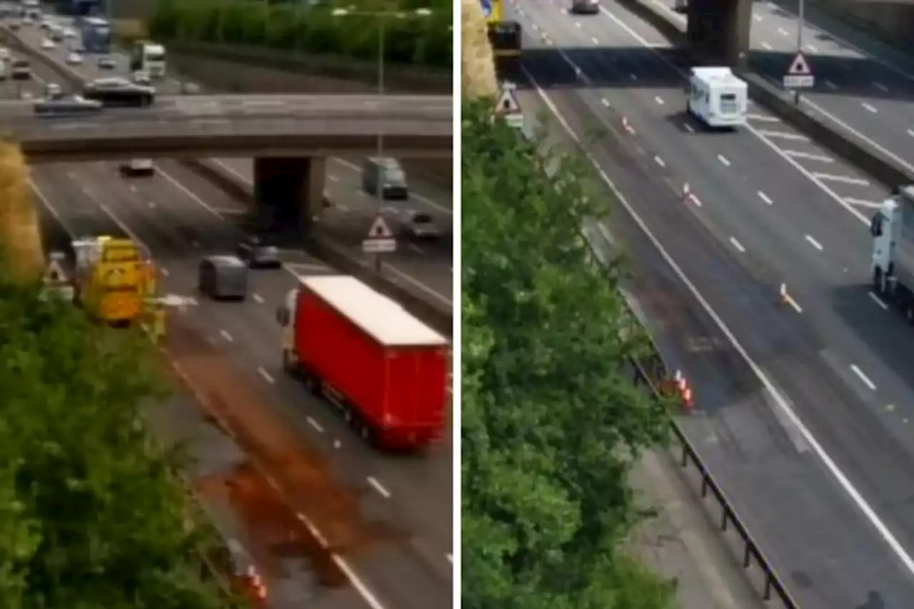 M25 lane closure as fuel spillage leads to roadworks - delays expected