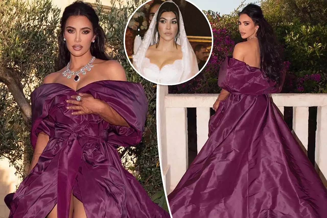 Kim Kardashian brings the drama in purple dress at Dolce & Gabbana show: ‘Kourtney somewhere crying’