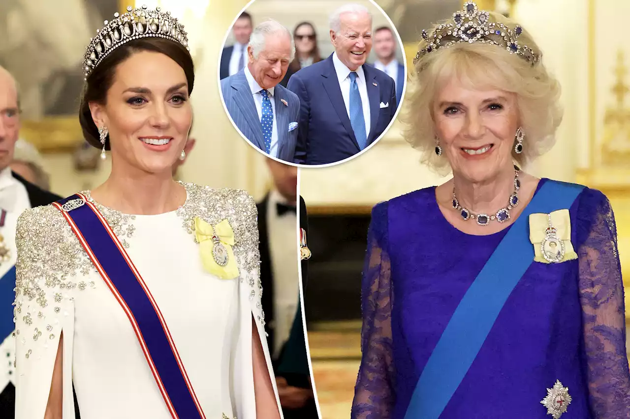 Will Kate Middleton and Queen Camilla wear tiaras during President Biden’s UK visit?