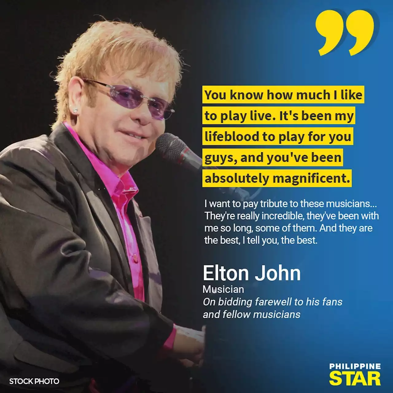 Elton John hails fans at emotional final farewell show