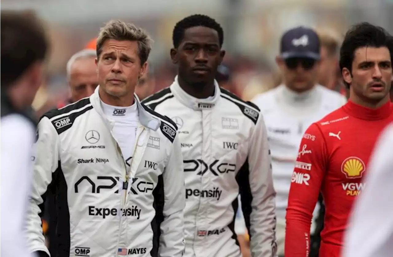 Brad Pitt filma em Silverstone durante GP