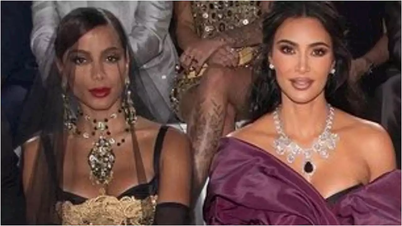 Kim Kardashian publica álbum de desfile na Itália com cliques lado de Anitta