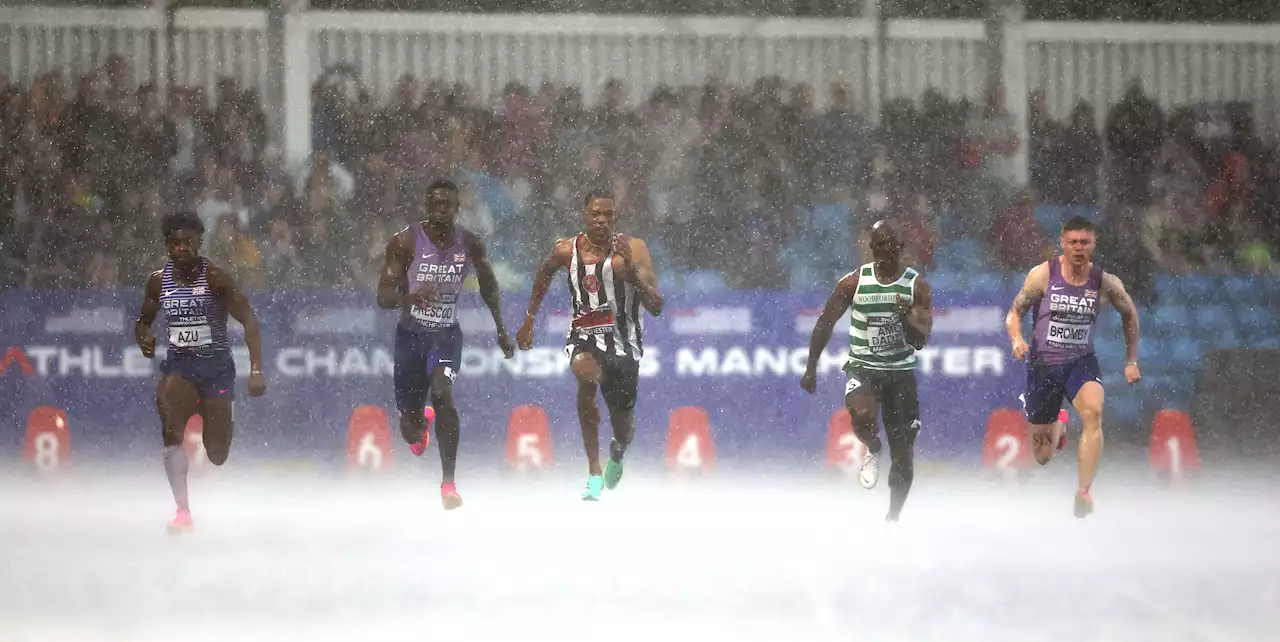 The 100-Meter Final at the UK Championships Was Contested in an Epic Downpour