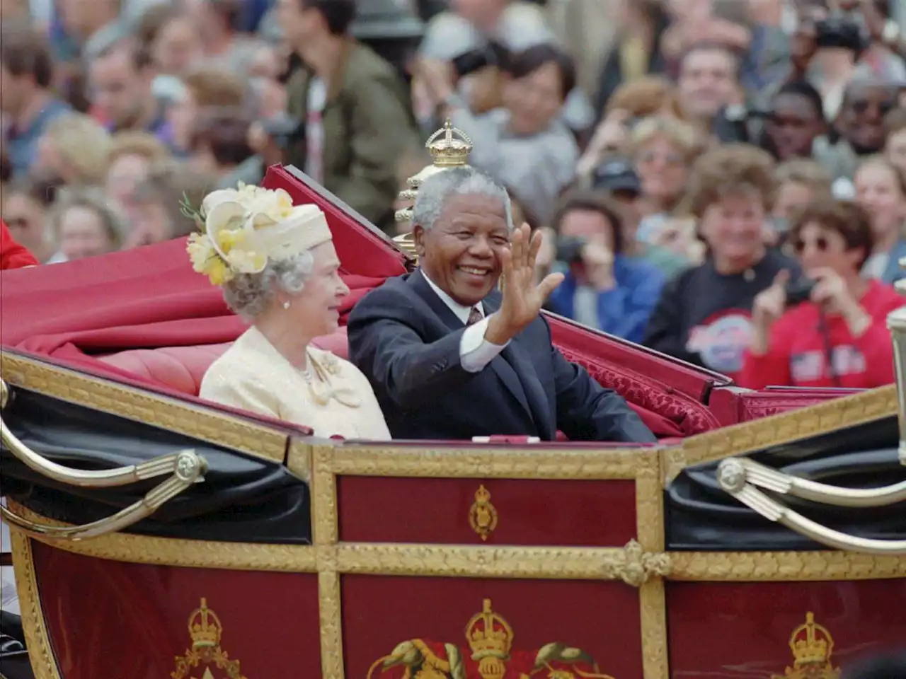 Flashback to 1996: A warm welcome as Nelson Mandela arrives for state visit