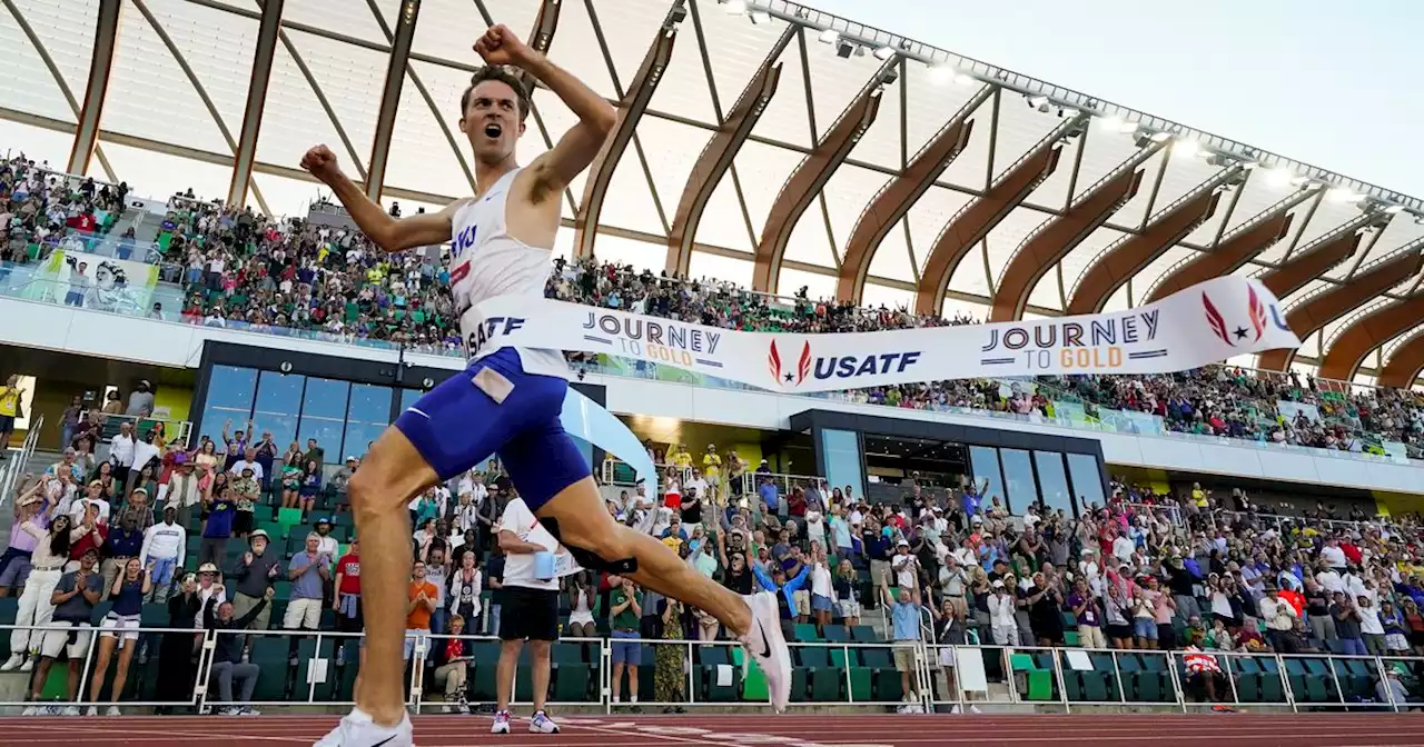 BYU runner picks himself up after fall and wins U.S. track championship