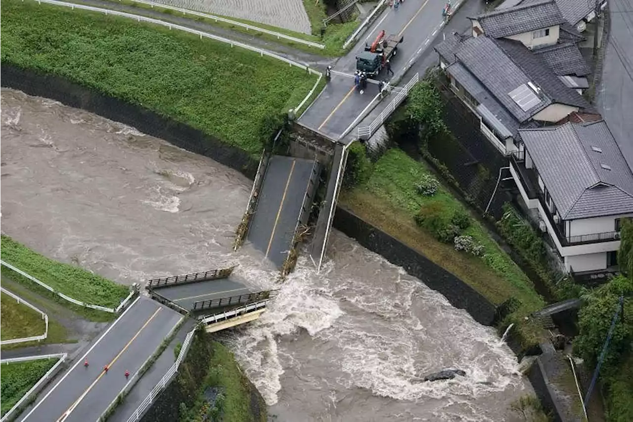 One killed as heavy rain triggers landslides in Japan