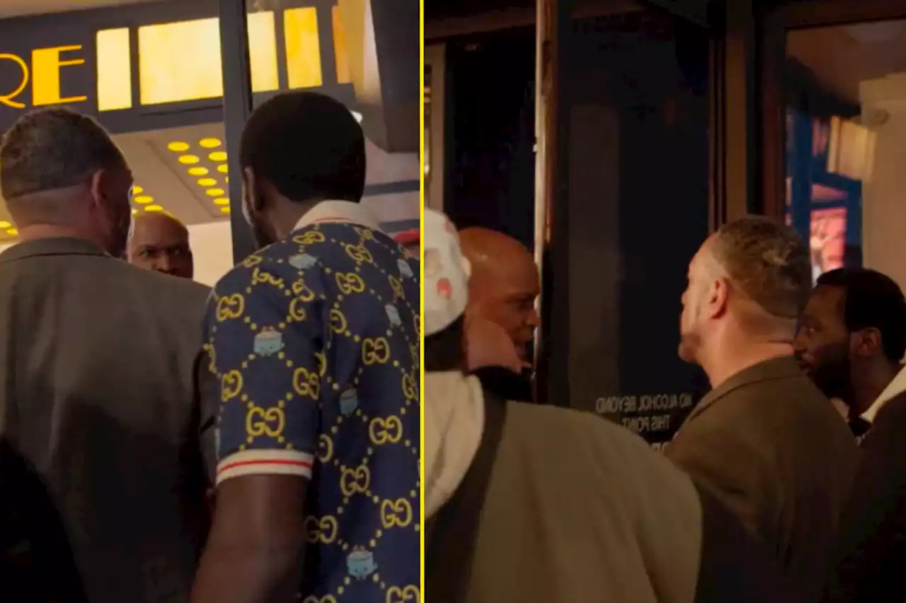 Footage emerges of Crawford in heated exchange with Joshua and Spence's trainer James