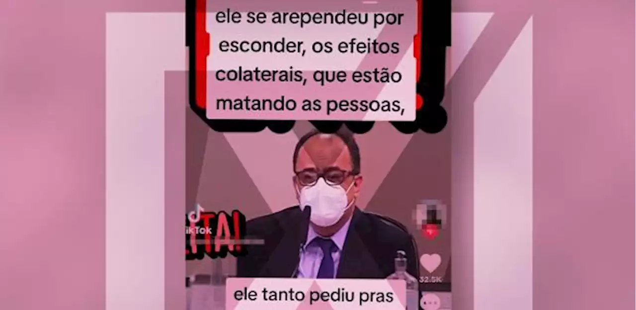 Vídeo tira de contexto declarações de pastor à CPI da Covid