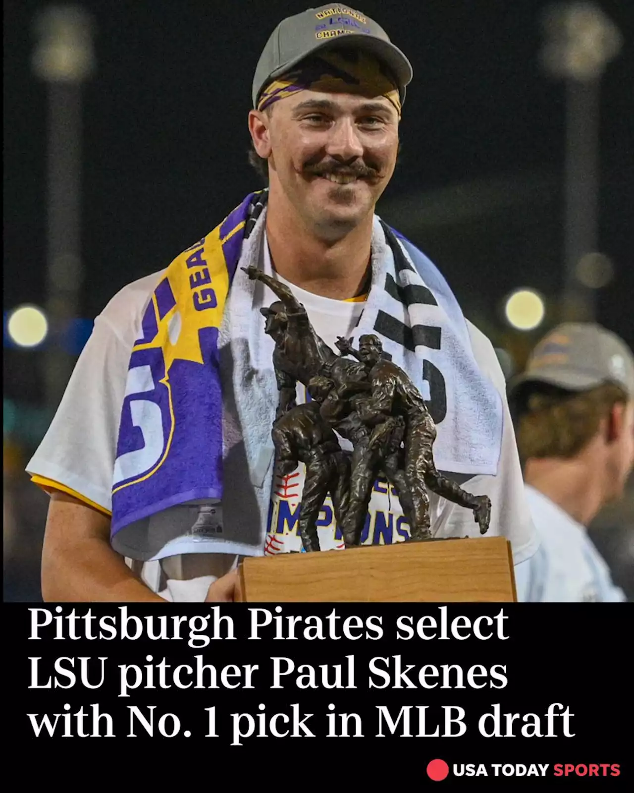 Pittsburgh Pirates select LSU pitcher Paul Skenes with No. 1 pick in 2023 MLB draft