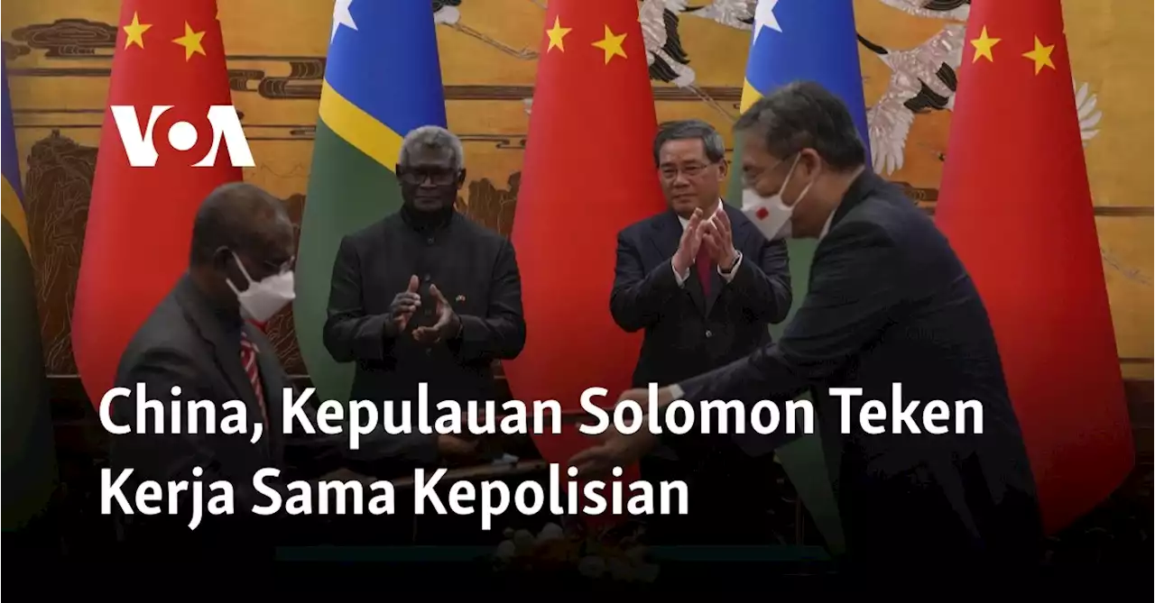 China, Kepulauan Solomon Teken Kerja Sama Kepolisian